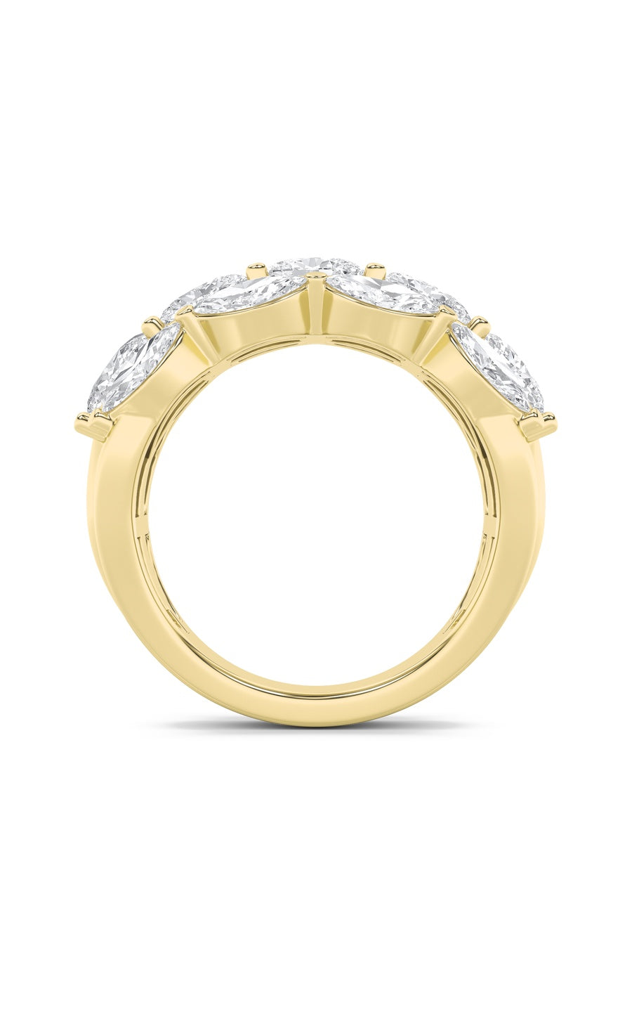 3Cttw Oval Shaped Lab Grown Diamond (F/VS) Multi Stone Band Ring in 14K Gold