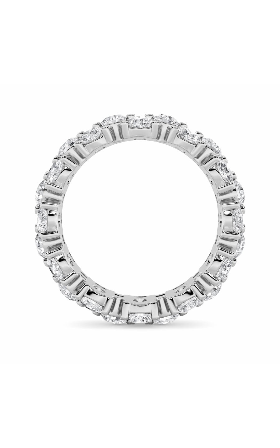 5Cttw Round Shaped Lab Grown Diamond (F/VS) Eternity Band Ring in 14K Gold