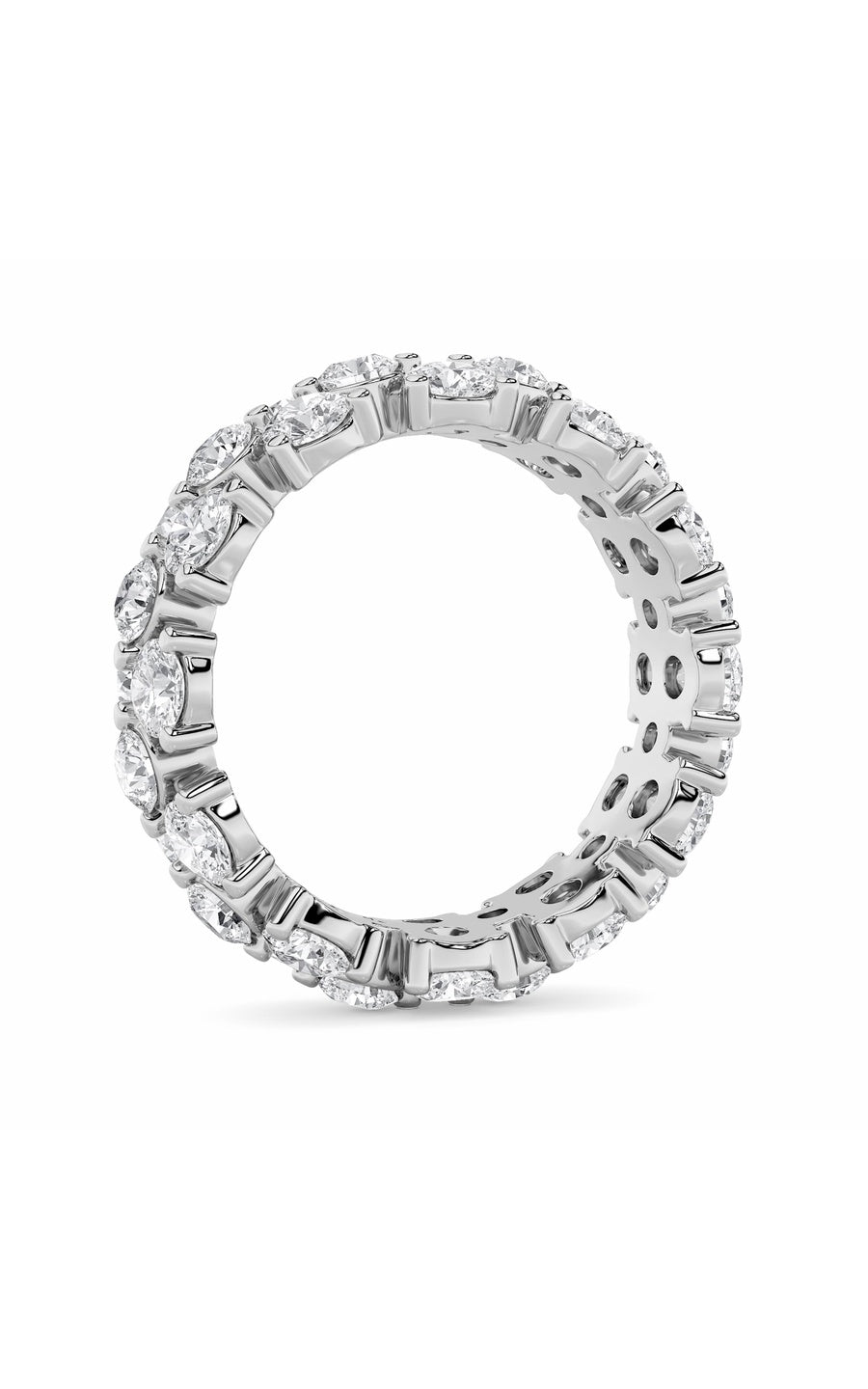 5Cttw Round Shaped Lab Grown Diamond (F/VS) Eternity Band Ring in 14K Gold
