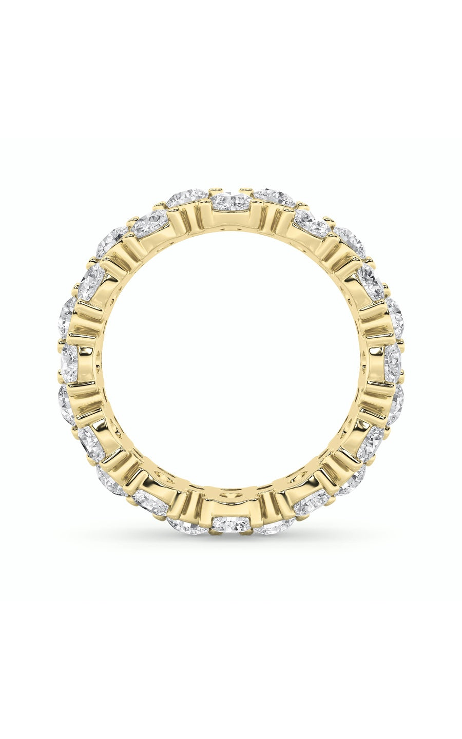 5Cttw Round Shaped Lab Grown Diamond (F/VS) Eternity Band Ring in 14K Gold