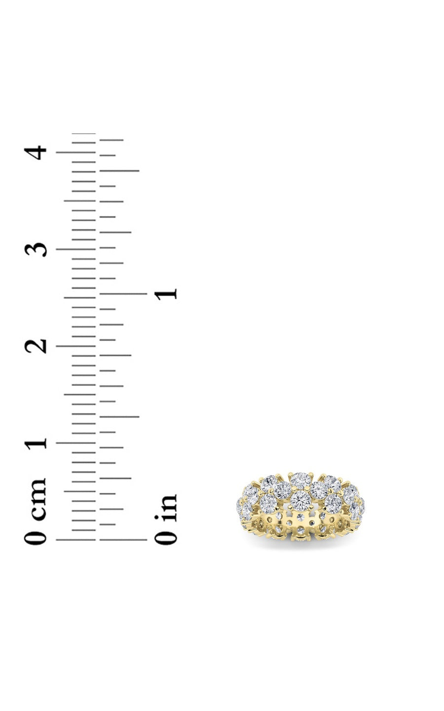 5Cttw Round Shaped Lab Grown Diamond (F/VS) Eternity Band Ring in 14K Gold