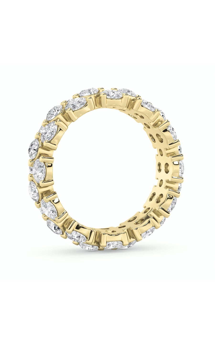 5Cttw Round Shaped Lab Grown Diamond (F/VS) Eternity Band Ring in 14K Gold