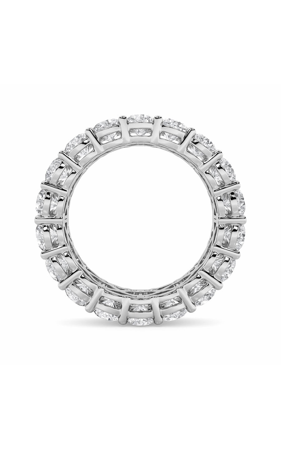 8Cttw Round Shaped Lab Grown Diamond (F/VS) Eternity Band Ring in 14K Gold