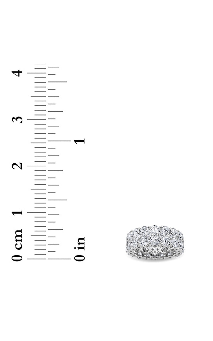 8Cttw Round Shaped Lab Grown Diamond (F/VS) Eternity Band Ring in 14K Gold
