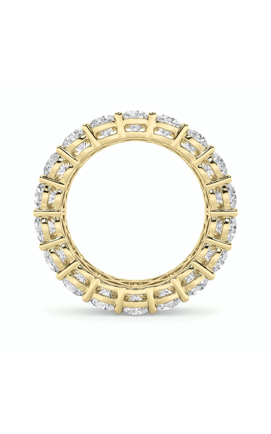 8Cttw Round Shaped Lab Grown Diamond (F/VS) Eternity Band Ring in 14K Gold