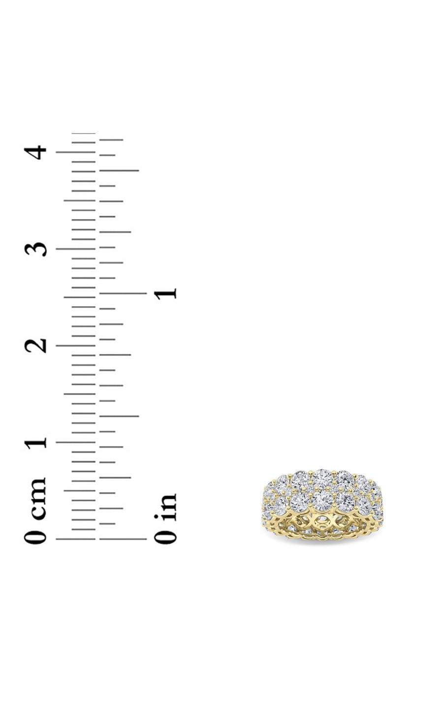 8Cttw Round Shaped Lab Grown Diamond (F/VS) Eternity Band Ring in 14K Gold