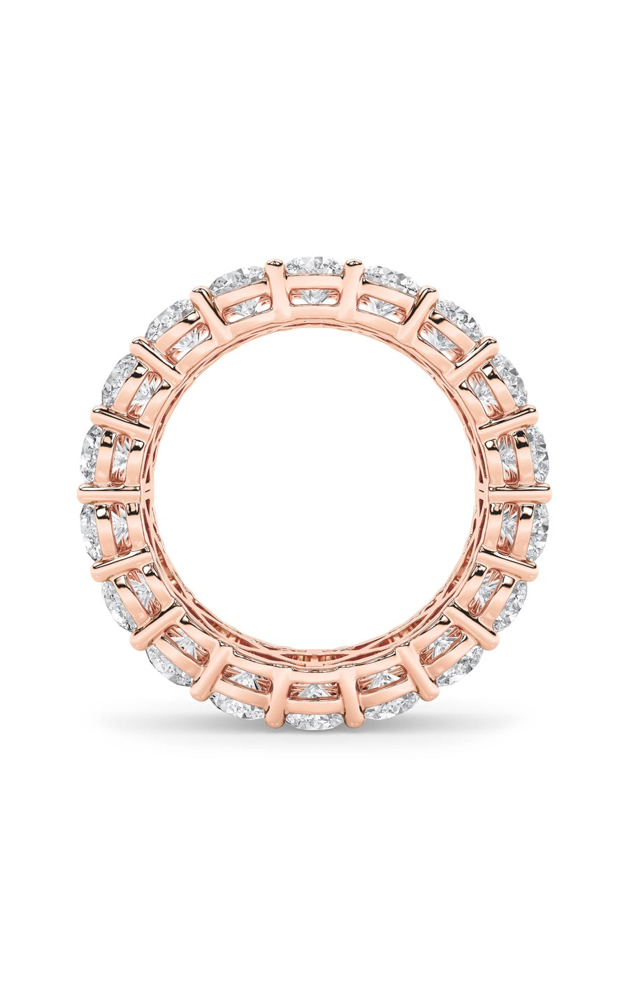 8Cttw Round Shaped Lab Grown Diamond (F/VS) Eternity Band Ring in 14K Gold