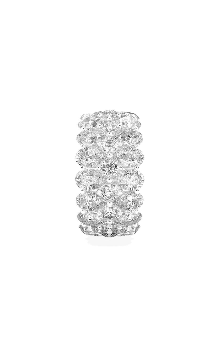9Cttw Pear Shaped Lab Grown Diamond (F/VS) Eternity Band Ring in 14K Gold