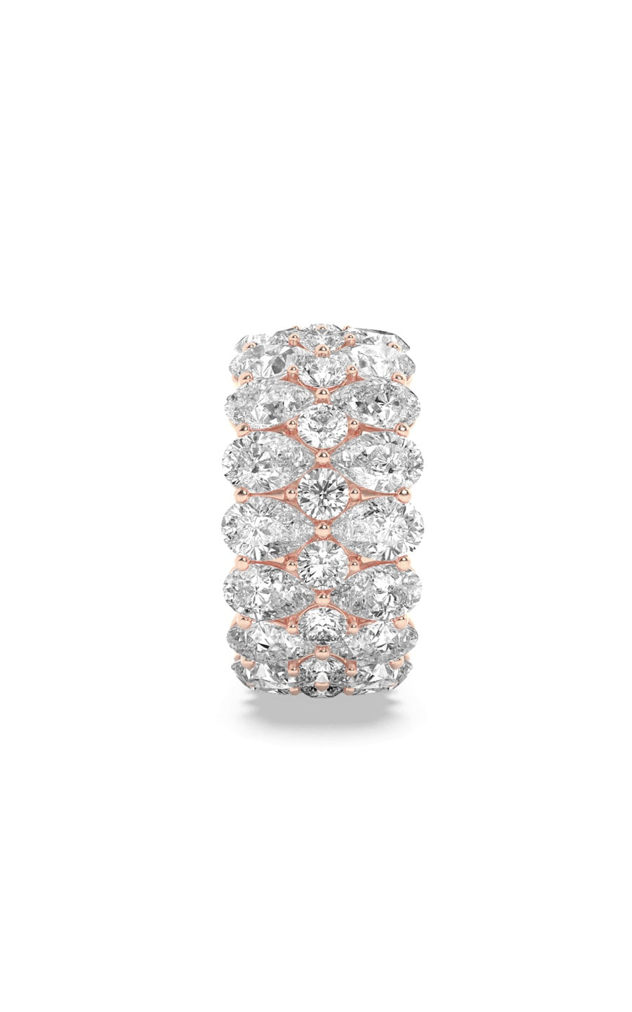 9Cttw Pear Shaped Lab Grown Diamond (F/VS) Eternity Band Ring in 14K Gold
