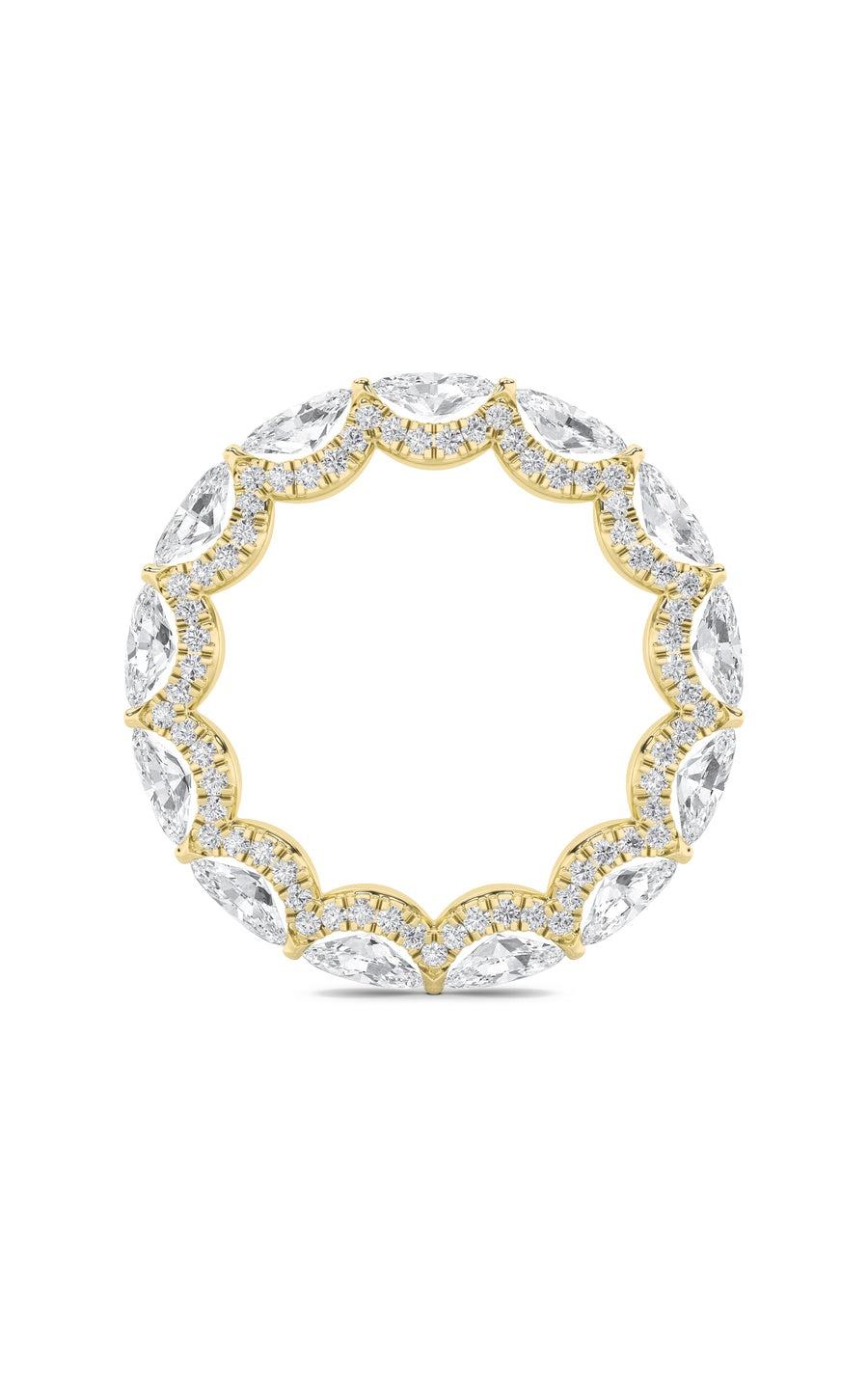 2.5Cttw Marquise Shaped Lab Grown Diamond (F/VS) Eternity Band Ring in 14K Gold