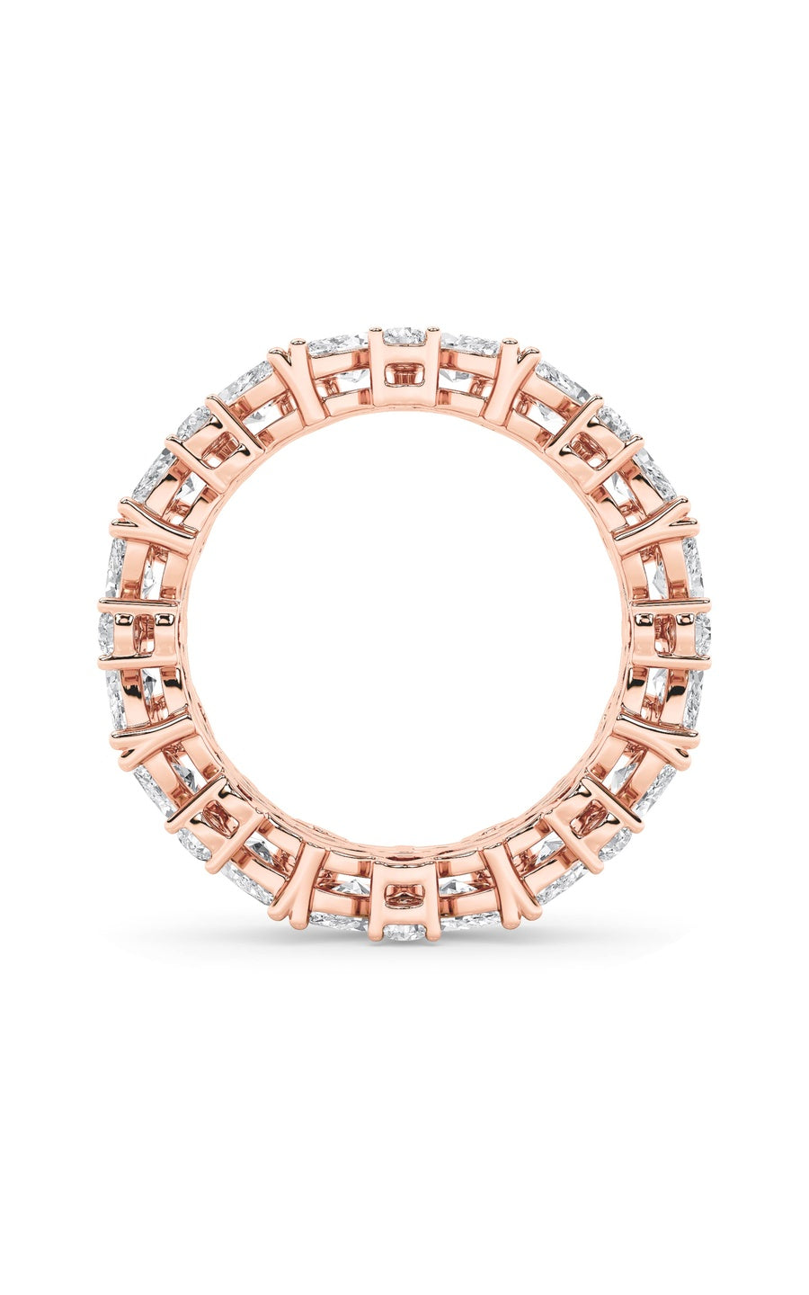3Cttw Marquise Shaped Lab Grown Diamond (F/VVS) Eternity Band Ring in 14K Gold