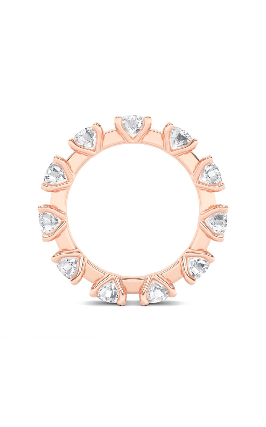 3Cttw Round Shaped Lab Grown Diamond (F/VS) Eternity Band Ring in 14K Gold