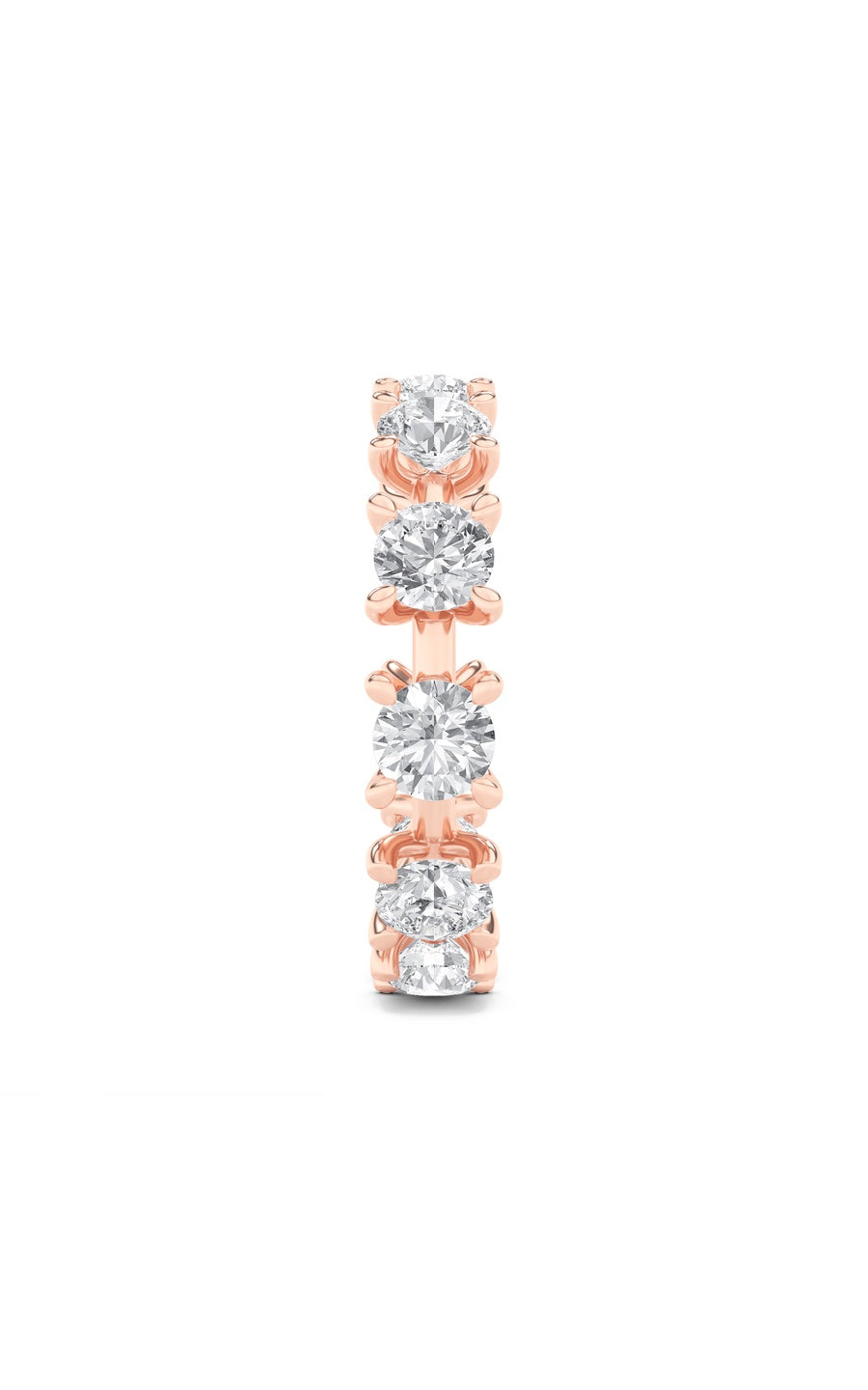3Cttw Round Shaped Lab Grown Diamond (F/VS) Eternity Band Ring in 14K Gold