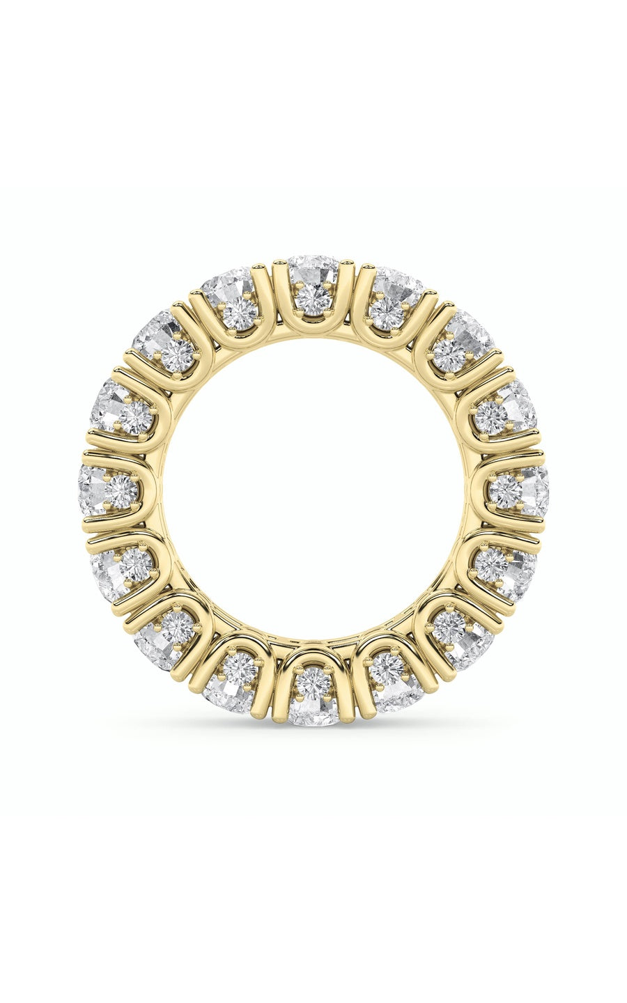 7Cttw Round Shaped Lab Grown Diamond (F/VS) Eternity Band Ring in 14K Gold
