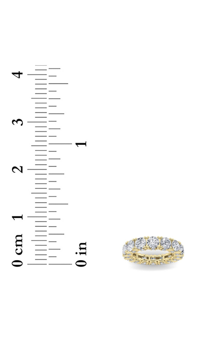 7Cttw Round Shaped Lab Grown Diamond (F/VS) Eternity Band Ring in 14K Gold