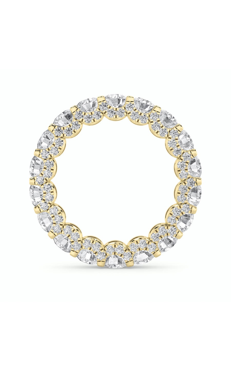 5Cttw Round Shaped Lab Grown Diamond (F/VS) Eternity Band Ring in 14K Gold