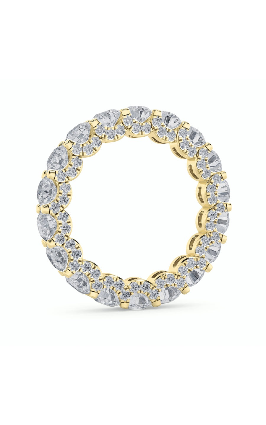 5Cttw Round Shaped Lab Grown Diamond (F/VS) Eternity Band Ring in 14K Gold