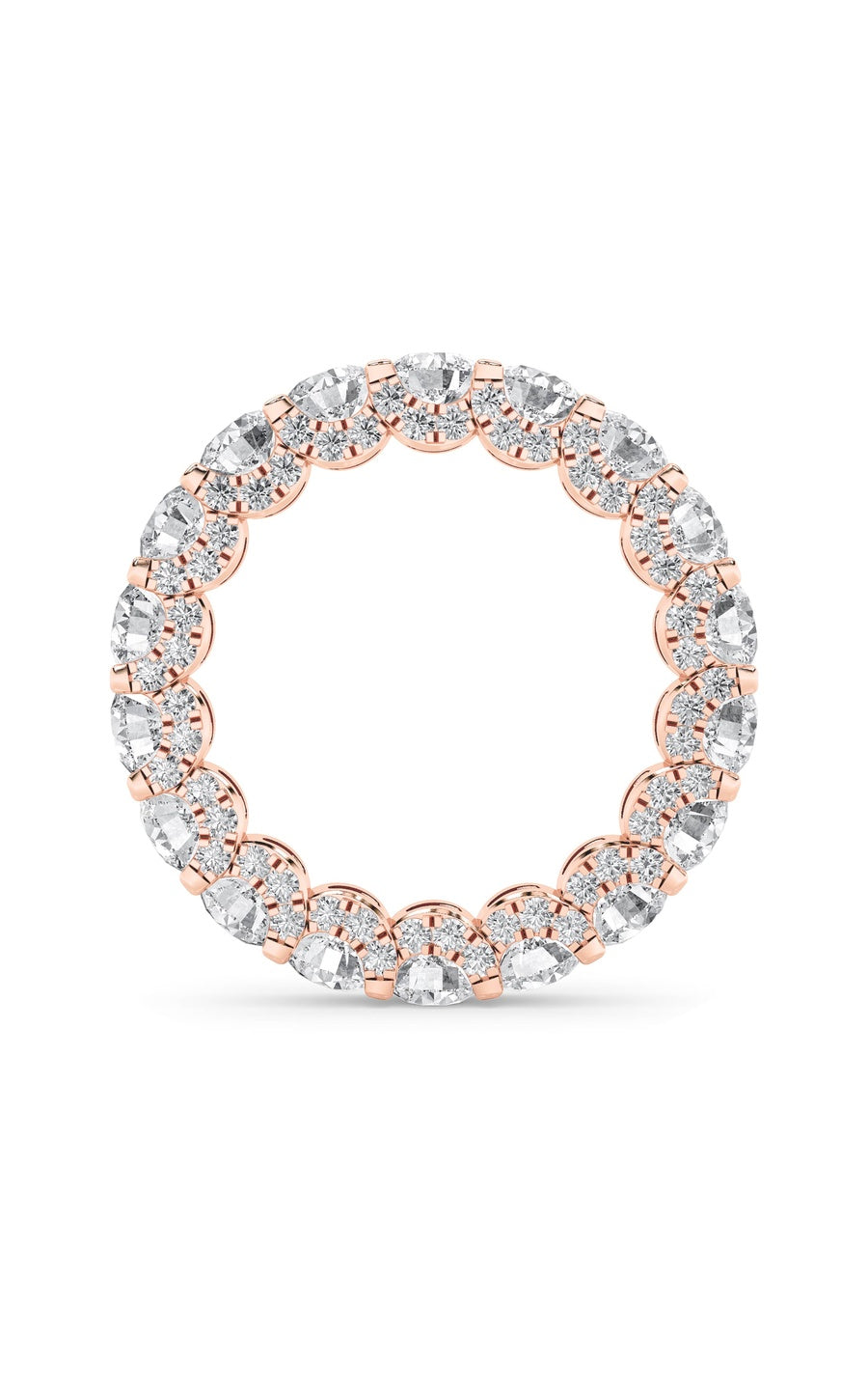 5Cttw Round Shaped Lab Grown Diamond (F/VS) Eternity Band Ring in 14K Gold