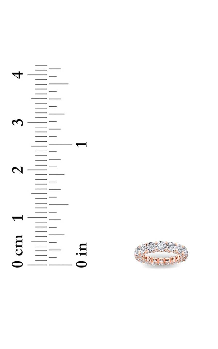 5Cttw Round Shaped Lab Grown Diamond (F/VS) Eternity Band Ring in 14K Gold