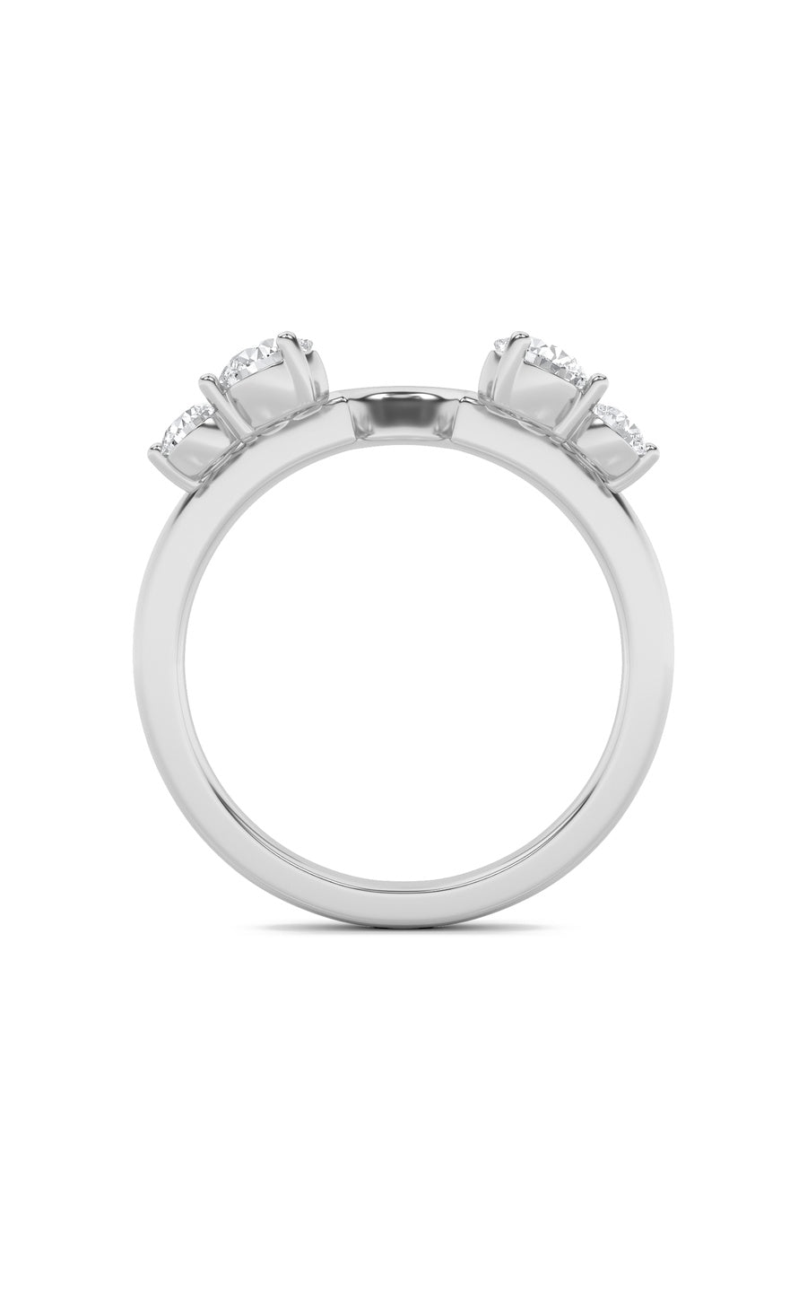 0.75Cttw Round Shaped Lab Grown Diamond (F/VS) Fashion Wrap Ring in 14K Gold