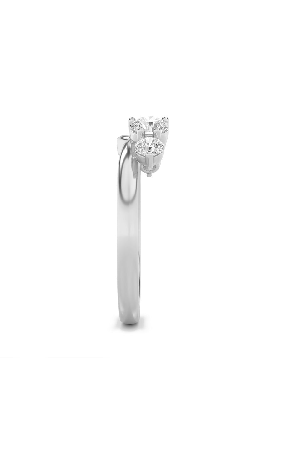 0.75Cttw Round Shaped Lab Grown Diamond (F/VS) Fashion Wrap Ring in 14K Gold