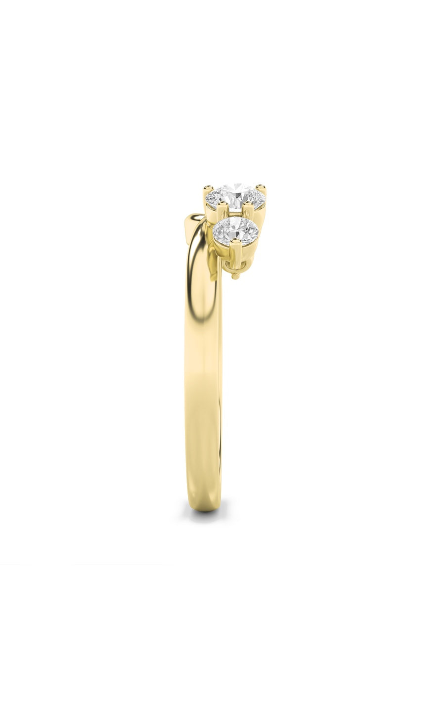 0.75Cttw Round Shaped Lab Grown Diamond (F/VS) Fashion Wrap Ring in 14K Gold