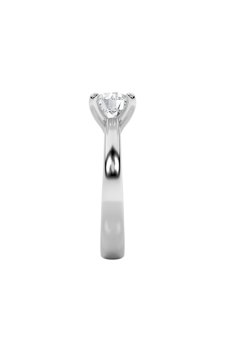 1Cttw Round Shaped Lab Grown Diamond (E/VS) Classic Solitaire Engagement Ring in 14K Gold