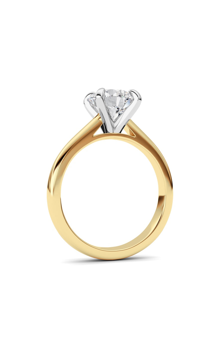 2Cttw Round Shaped Lab Grown Diamond (E/VS) Classic Solitaire Engagement Ring in 14K Gold