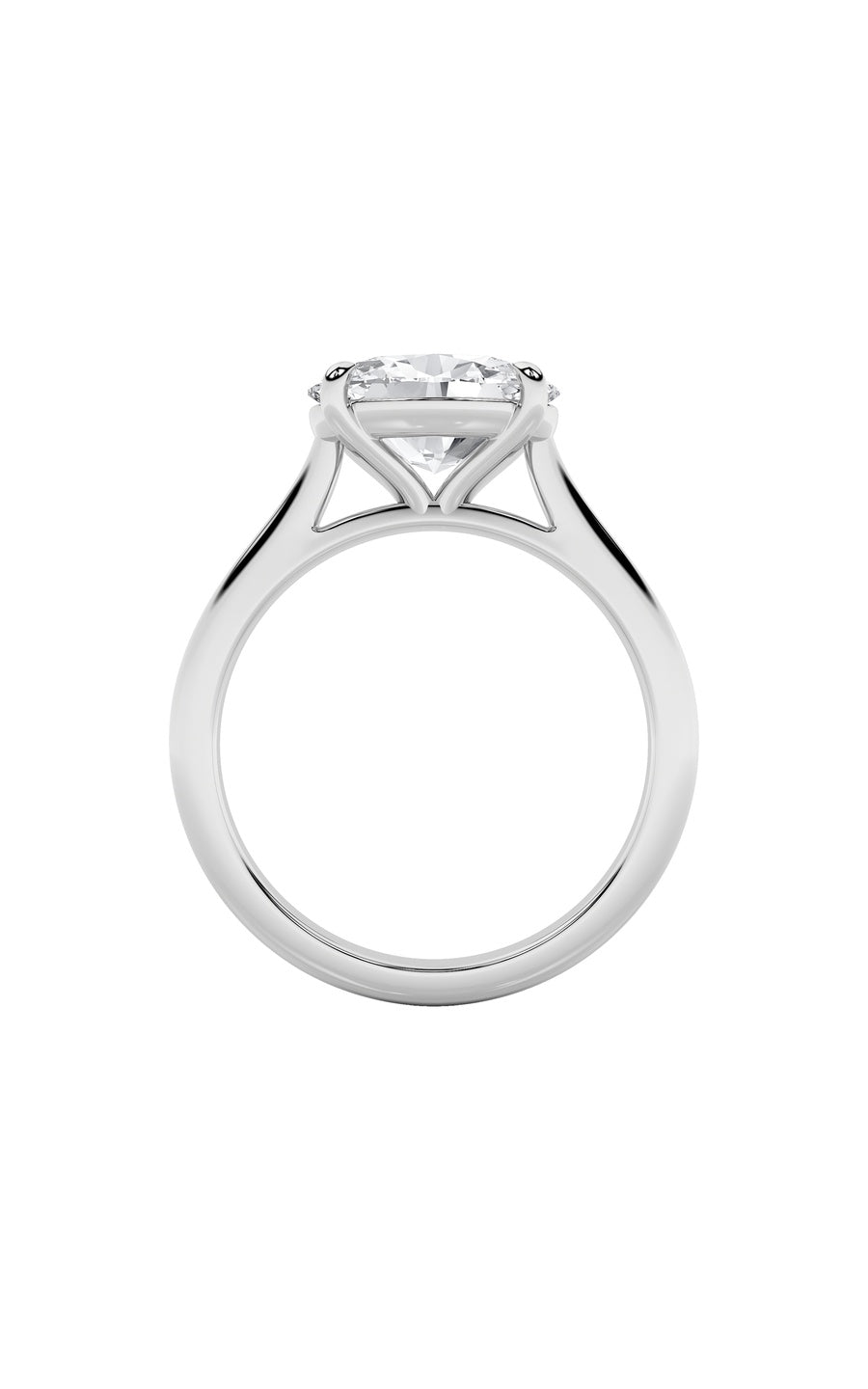 2Cttw Oval Shaped Lab Grown Diamond (F/VS) East West Accented Ring in 14K Gold