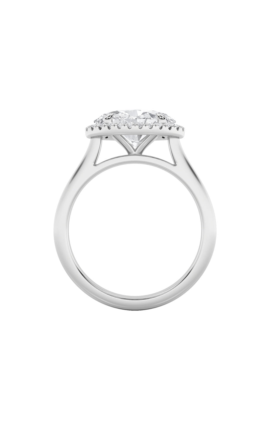 2Cttw Oval Shaped Lab Grown Diamond (F/VS) East West Accented Solitaire Ring in 14K Gold