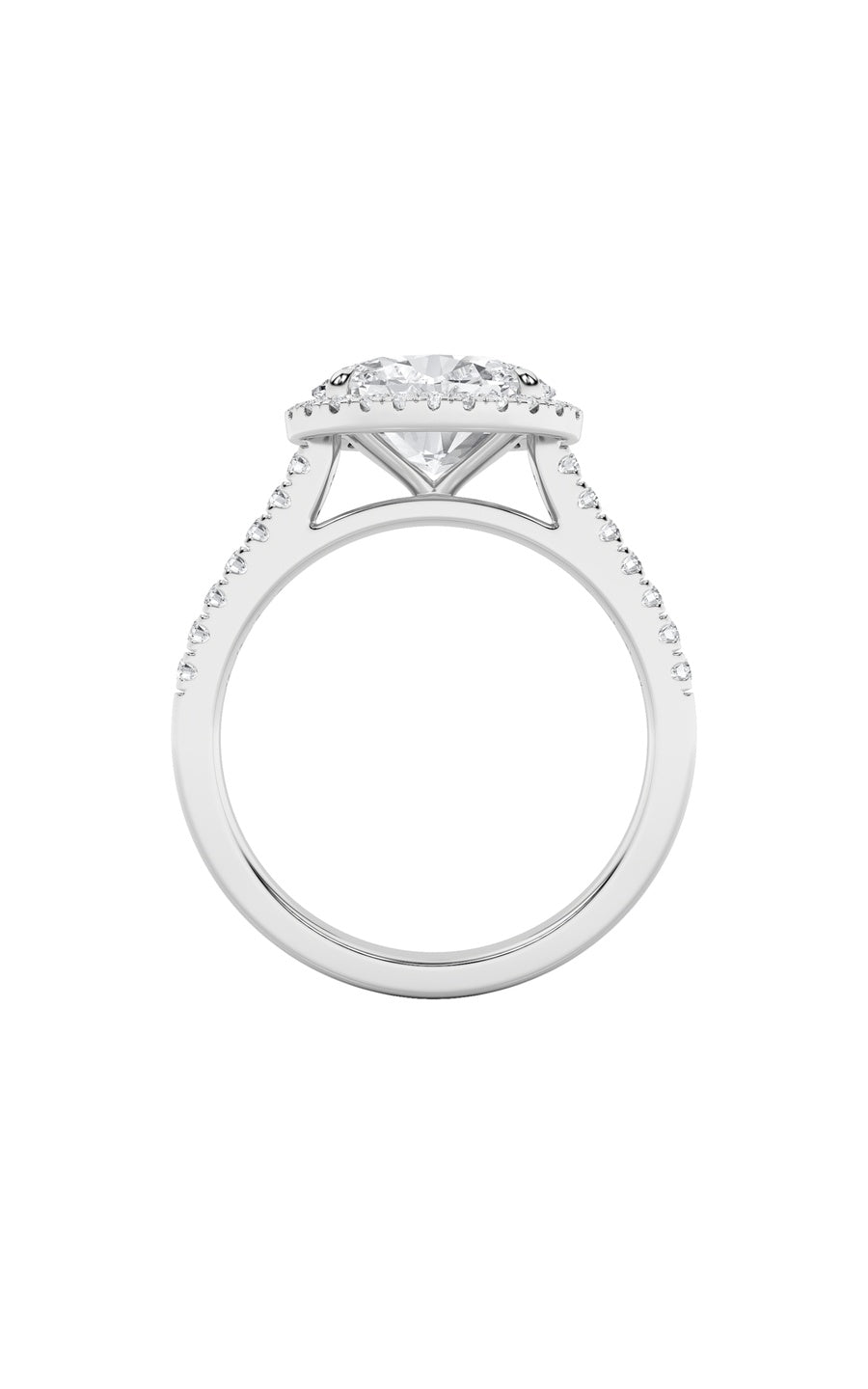 2Cttw Oval Shaped Lab Grown Diamond (F/VS) East West Accented Solitaire Ring in 14K Gold