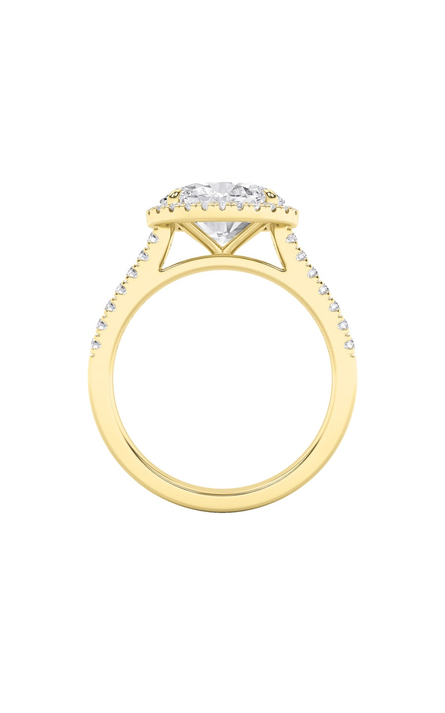 2Cttw Oval Shaped Lab Grown Diamond (F/VS) East West Accented Solitaire Ring in 14K Gold