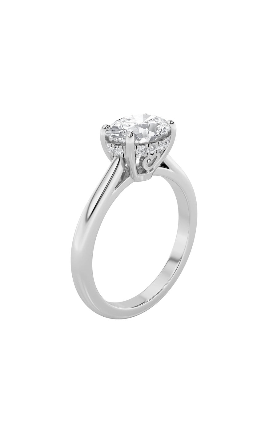1.5Cttw Oval Shaped Lab Grown Diamond (F/VS) EastWest Solitaire Ring in 14K Gold