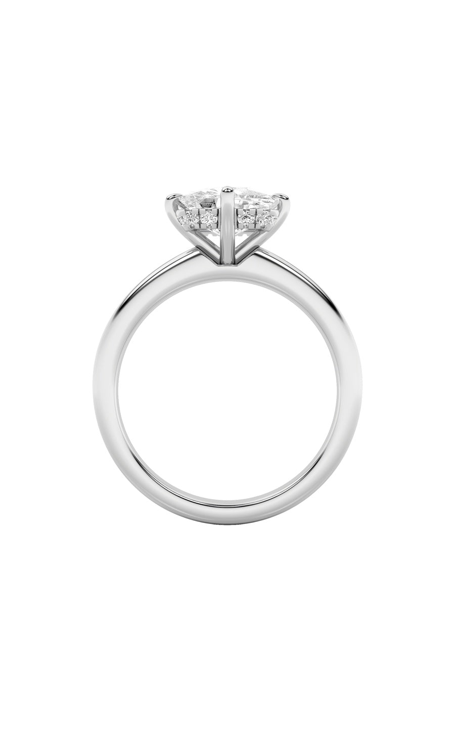 1.5Cttw Elongated Cushion Shaped Lab Grown Diamond(F/VS) East West Solitaire Ring in 14K Gold