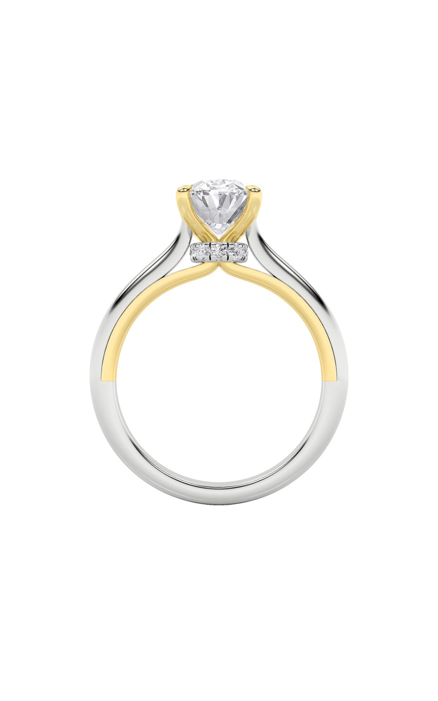 2Cttw Oval Shaped Lab Grown Diamond (F/VS) Solitaire Engagement Ring in 14K Gold