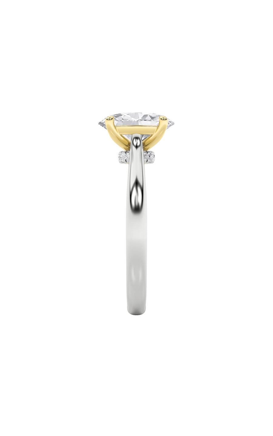 2Cttw Oval Shaped Lab Grown Diamond (F/VS) Solitaire Engagement Ring in 14K Gold