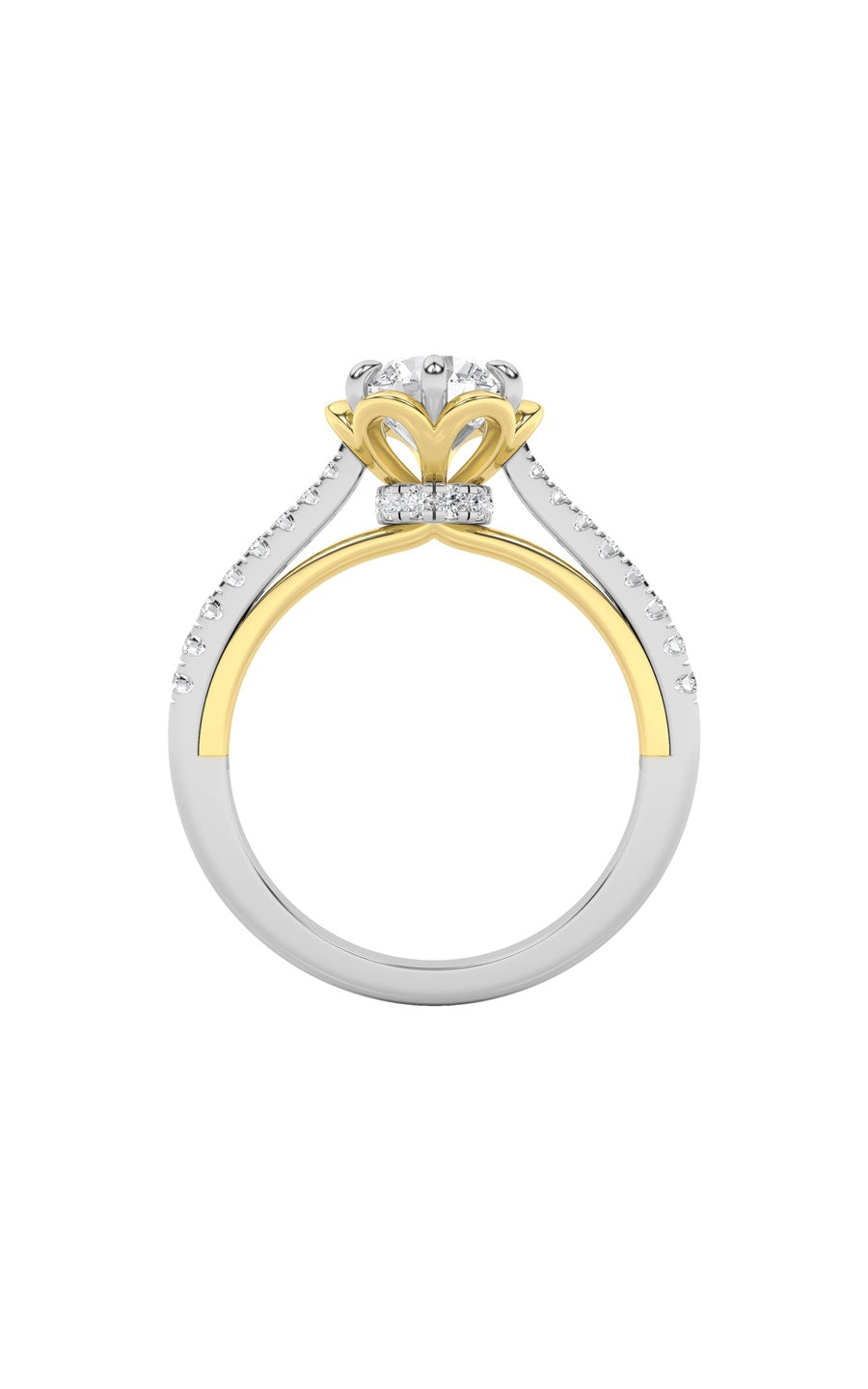 1.5Cttw Round Shaped Lab Grown Diamond (F/VS) Solitaire Engagement Ring in 14K Gold