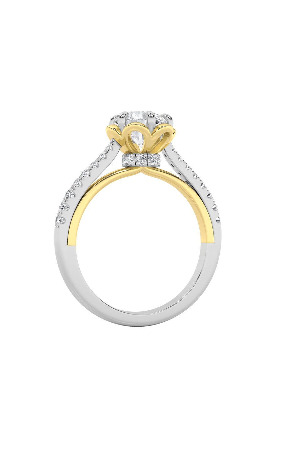 1.5Cttw Round Shaped Lab Grown Diamond (F/VS) Solitaire Engagement Ring in 14K Gold
