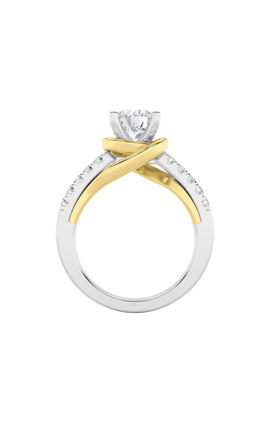 2Cttw Round Shaped Lab Grown Diamond (F/VS)  Ringin 14K Gold