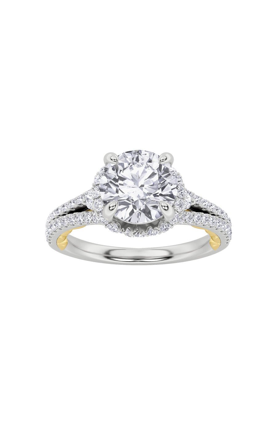 2Cttw Round Shaped Lab Grown Diamond (F/VS) Solitaire Engagement Ring in 14K Gold