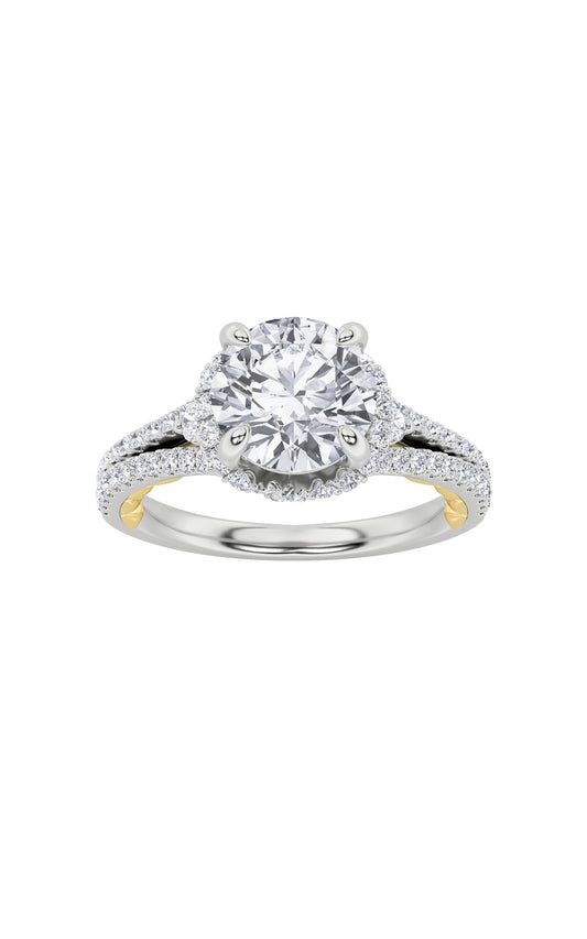 2Cttw Round Shaped Lab Grown Diamond (F/VS) Solitaire Engagement Ring in 14K Gold