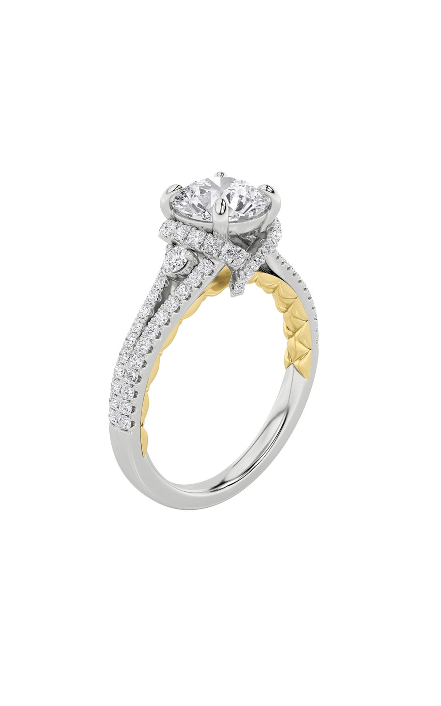 2Cttw Round Shaped Lab Grown Diamond (F/VS) Solitaire Engagement Ring in 14K Gold