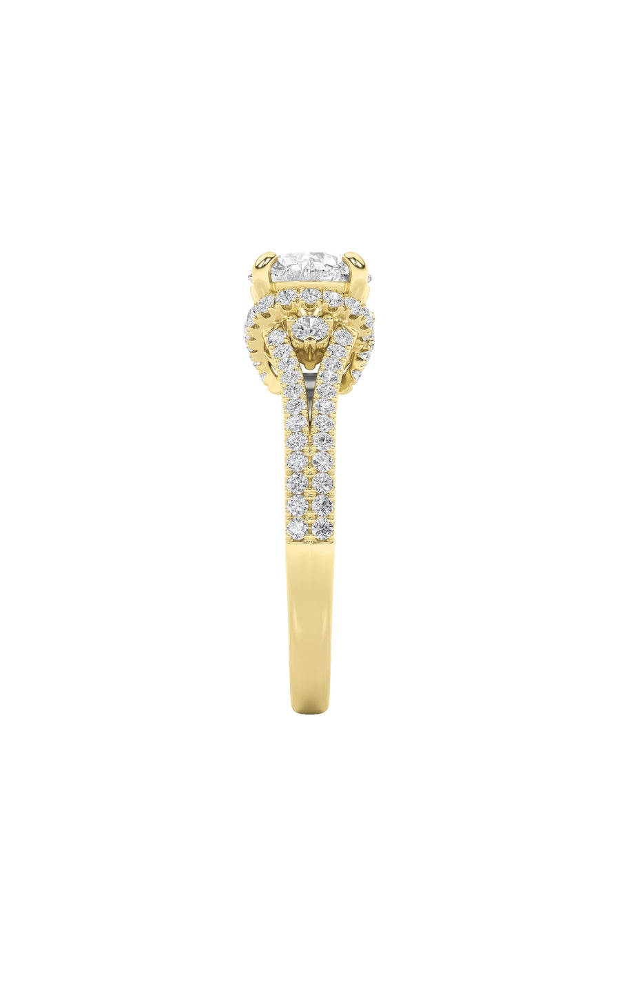 2Cttw Round Shaped Lab Grown Diamond (F/VS) Solitaire Engagement Ring in 14K Gold