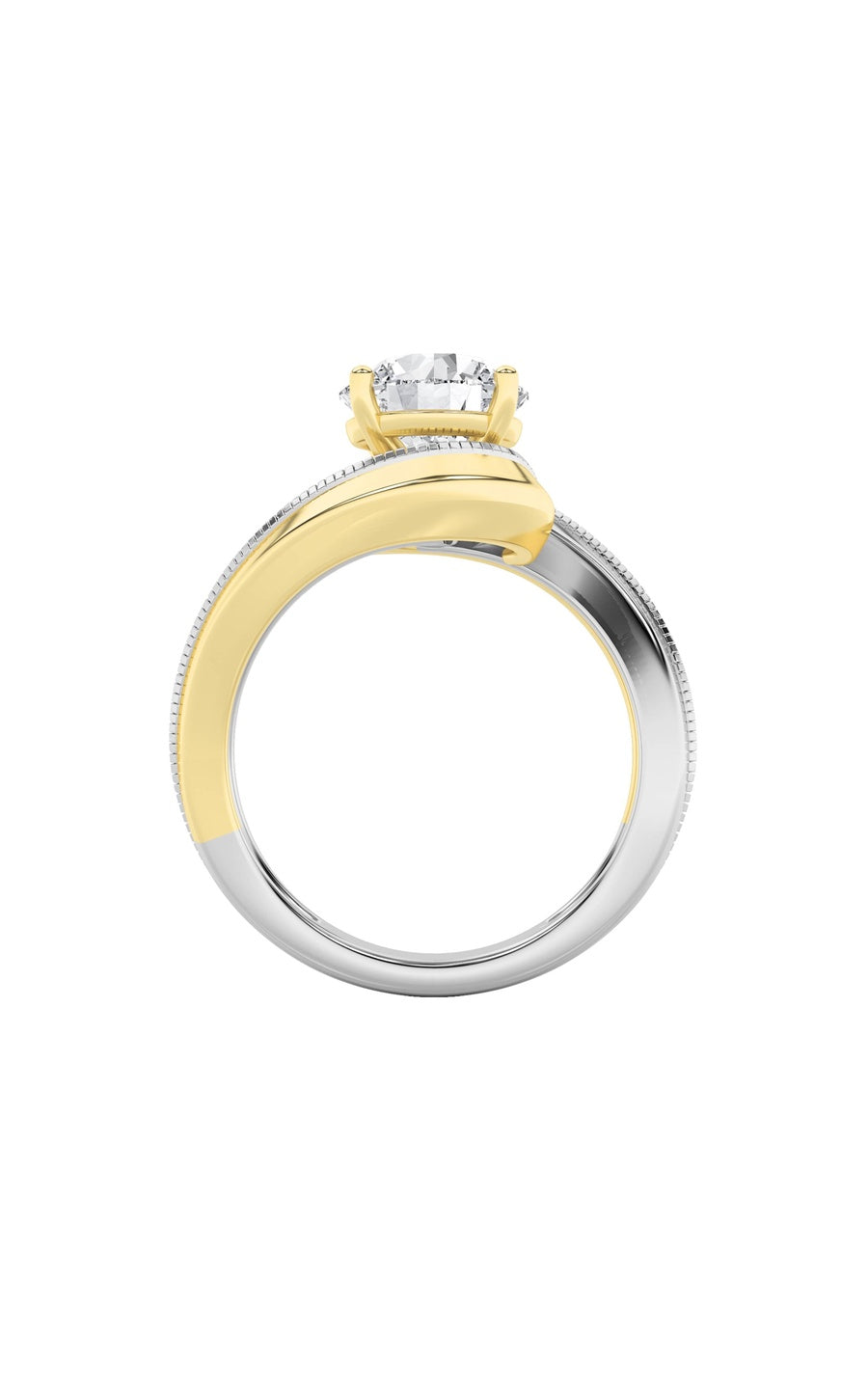 2Cttw Round Shaped Lab Grown Diamond (F/VS) Solitaire Engagement Ring in 14K Gold