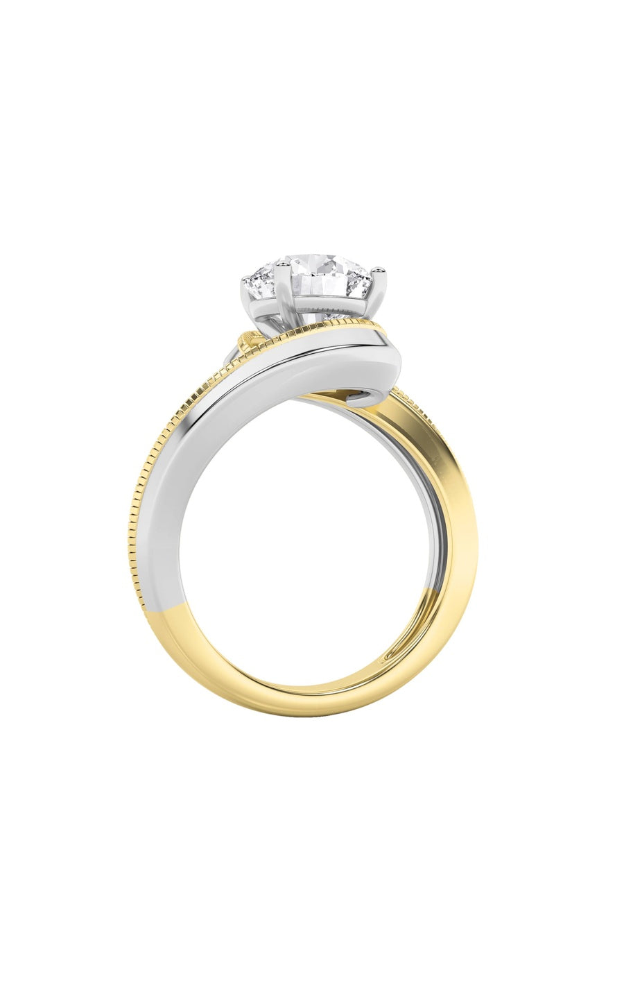 2Cttw Round Shaped Lab Grown Diamond (F/VS) Solitaire Engagement Ring in 14K Gold