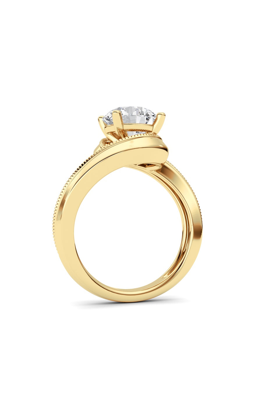 2.5Cttw Round Shaped Lab Grown Diamond (F/VS)  Ring in 14K Gold