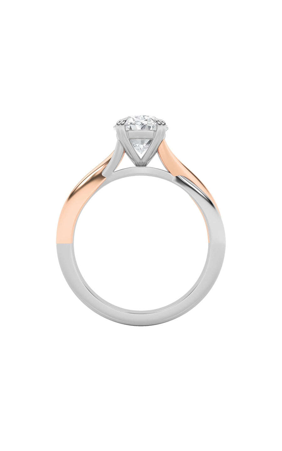 2Cttw Oval Shaped Lab Grown Diamond (F/VS) Solitaire Engagement Ring in 14K Gold