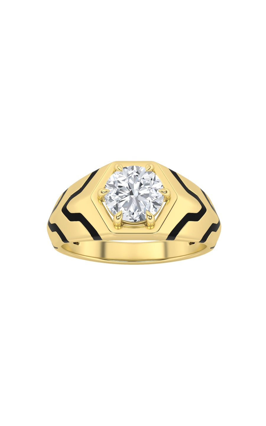 1.5Cttw Round Shaped Lab Grown Diamond (F/VS) MensRing in 14K White Gold