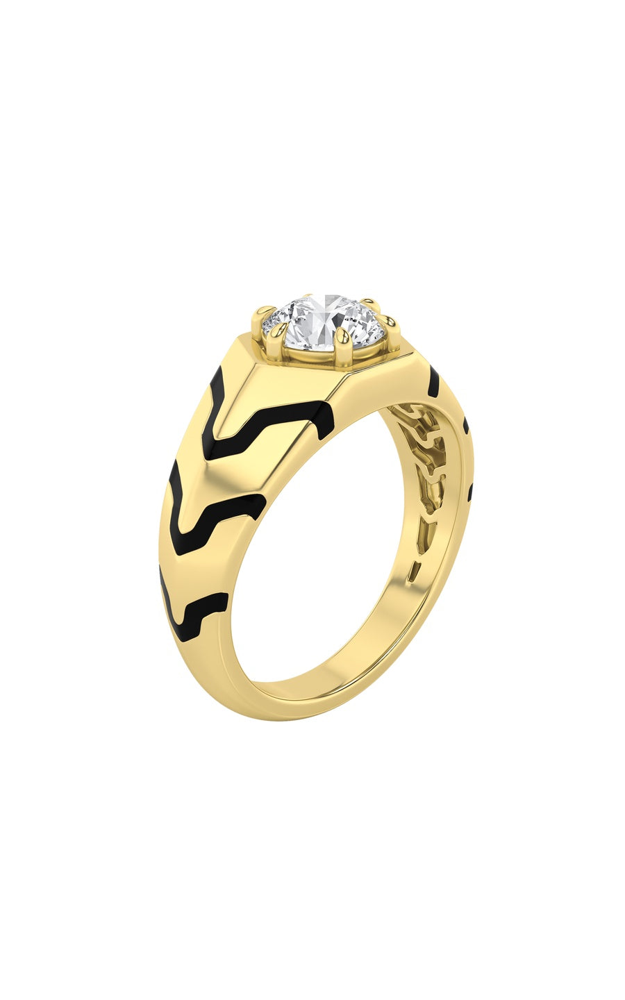 1.5Cttw Round Shaped Lab Grown Diamond (F/VS) MensRing in 14K White Gold