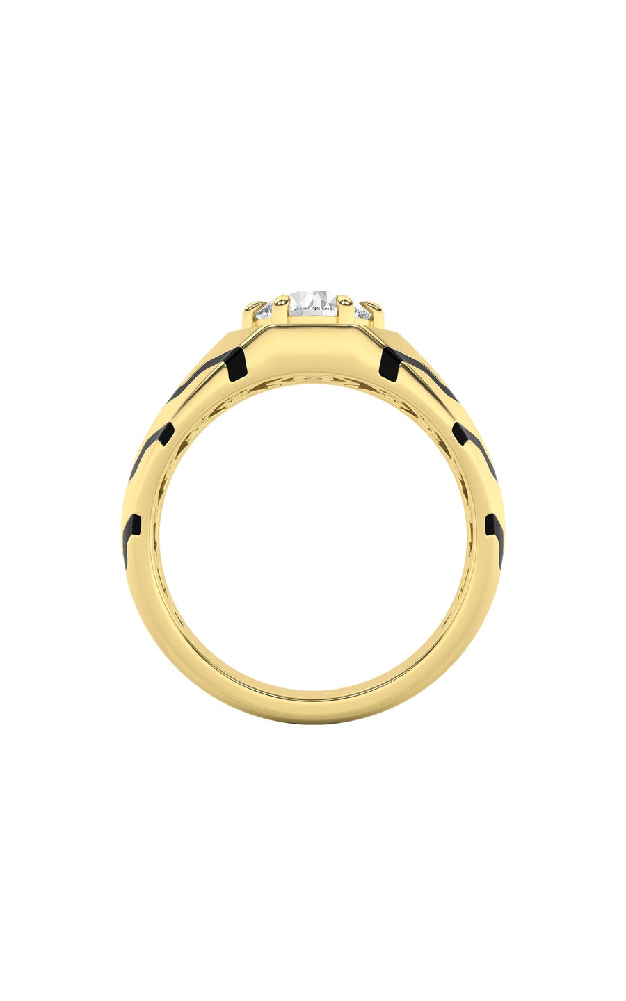 1.5Cttw Round Shaped Lab Grown Diamond (F/VS) MensRing in 14K White Gold